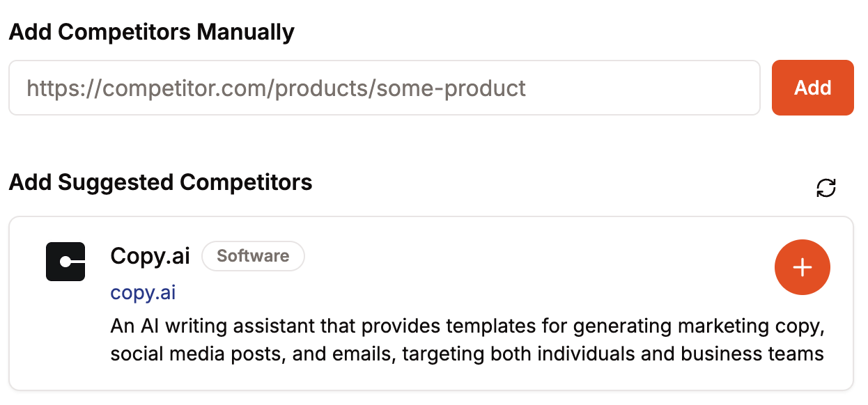Add competitors